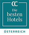 Logo mit CC und Schriftzug Die besten Hotels Österreich
